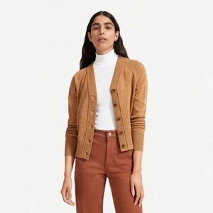 Everlane ReCashmere Varsity Cardigan Tan Size Small‎ (Sold Out Online)